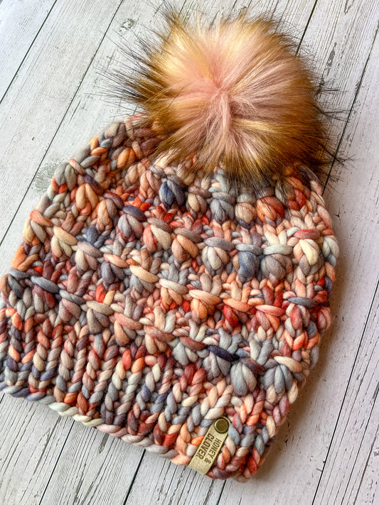 100% Merino Wool Knit Hat | Abalone Beanie