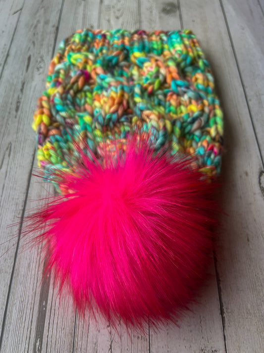 Merino Wool Knit Adult Hat | Squiggly Beanie