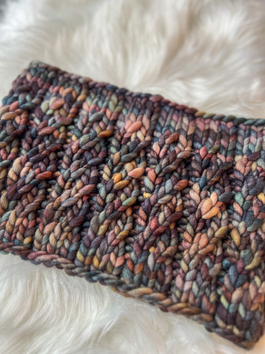 100% Merino Wool Knit | Heavyweight Warm Wool Cowl, Scarf | Spinnaker Cowl