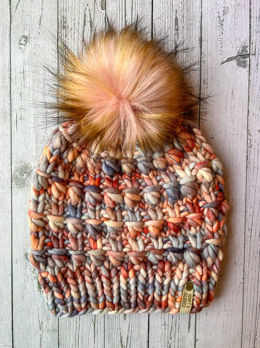 100% Merino Wool Knit Hat | Abalone Beanie