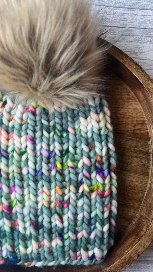 100% Merino Wool Knit Adult Hat | Classic Ribbed Beanie