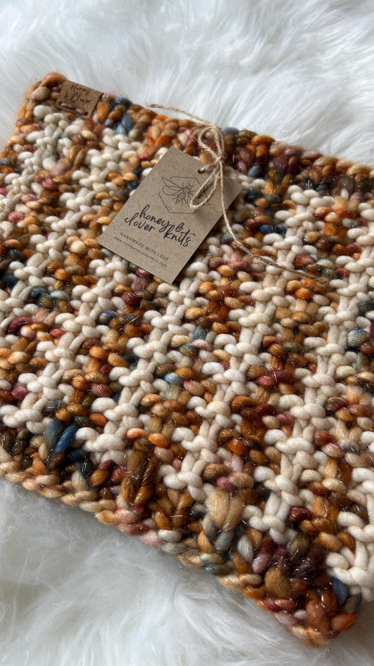 100% Merino Wool Knit Poise Cowl | Heavyweight Warm Wool Cowl, Scarf | Neck Warmer