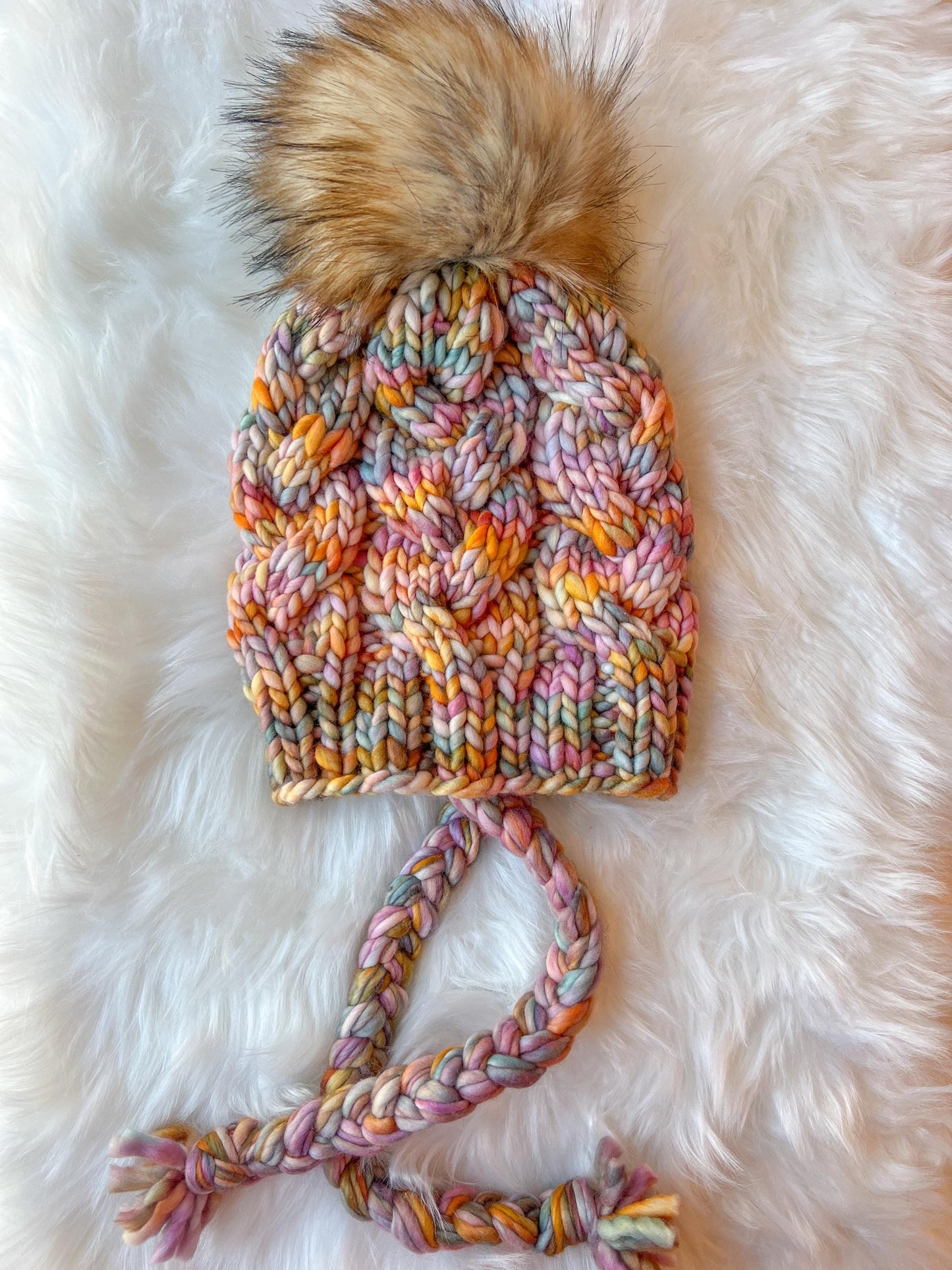 Handknit 100% Merino Wool Hat | Monster Cables Bonnet