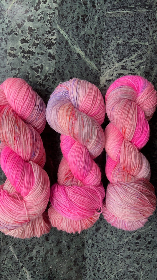 Hand-Dyed Merino Wool Yarn - Soft and Durable Yarn for Knitting and Crocheting | Indie Dyed Merino Wool | Fingering | Cupcake Frosting