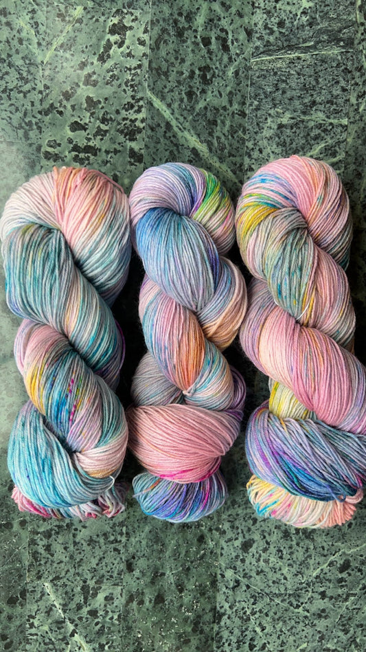 Hand-Dyed Merino Wool Yarn - Soft and Durable Yarn for Knitting and Crocheting | Indie Dyed Merino Wool | Fingering | Carnival