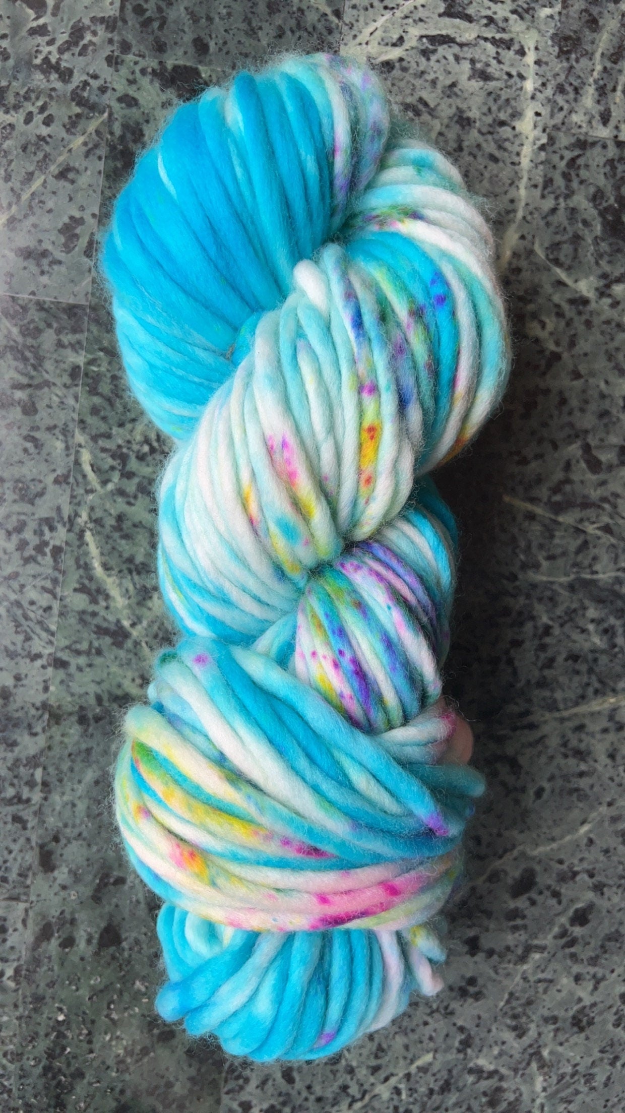 Hand dyed yarn | super bulky yarn | hand dyed merino wool yarn | indie dyed wool | Blue Bayou