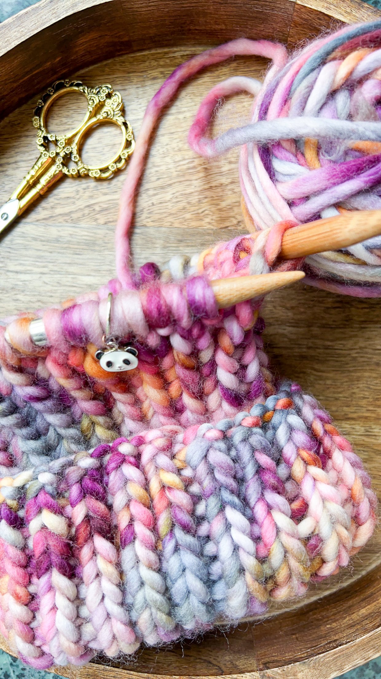 Hand dyed yarn | super bulky yarn | hand dyed merino wool yarn | indie dyed wool | Desert Rose