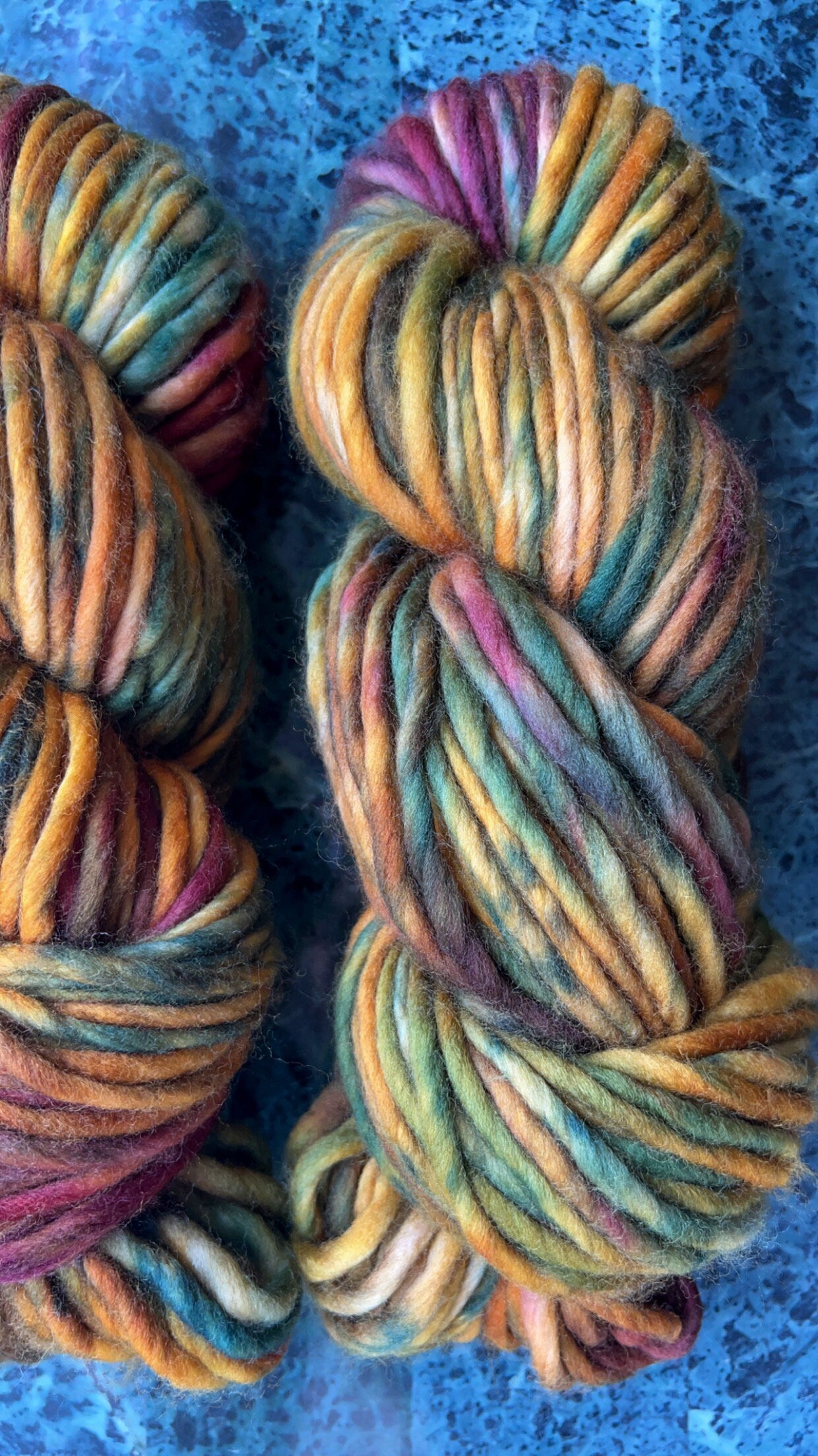 Hand dyed yarn | super bulky yarn | hand dyed merino wool yarn | indie dyed wool | Autumn in Bar Harbor