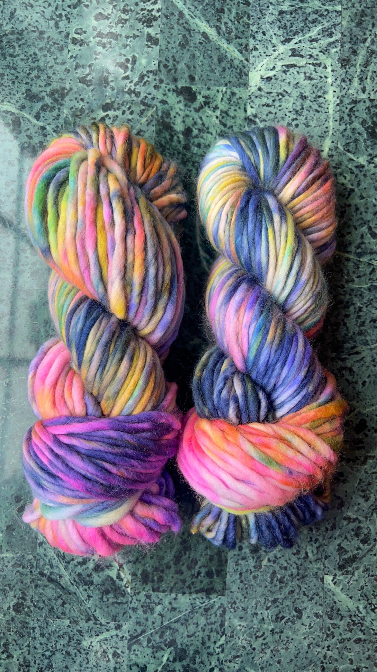 Hand dyed yarn | super bulky yarn | hand dyed merino wool yarn | indie dyed wool | Tie-Dye Trip