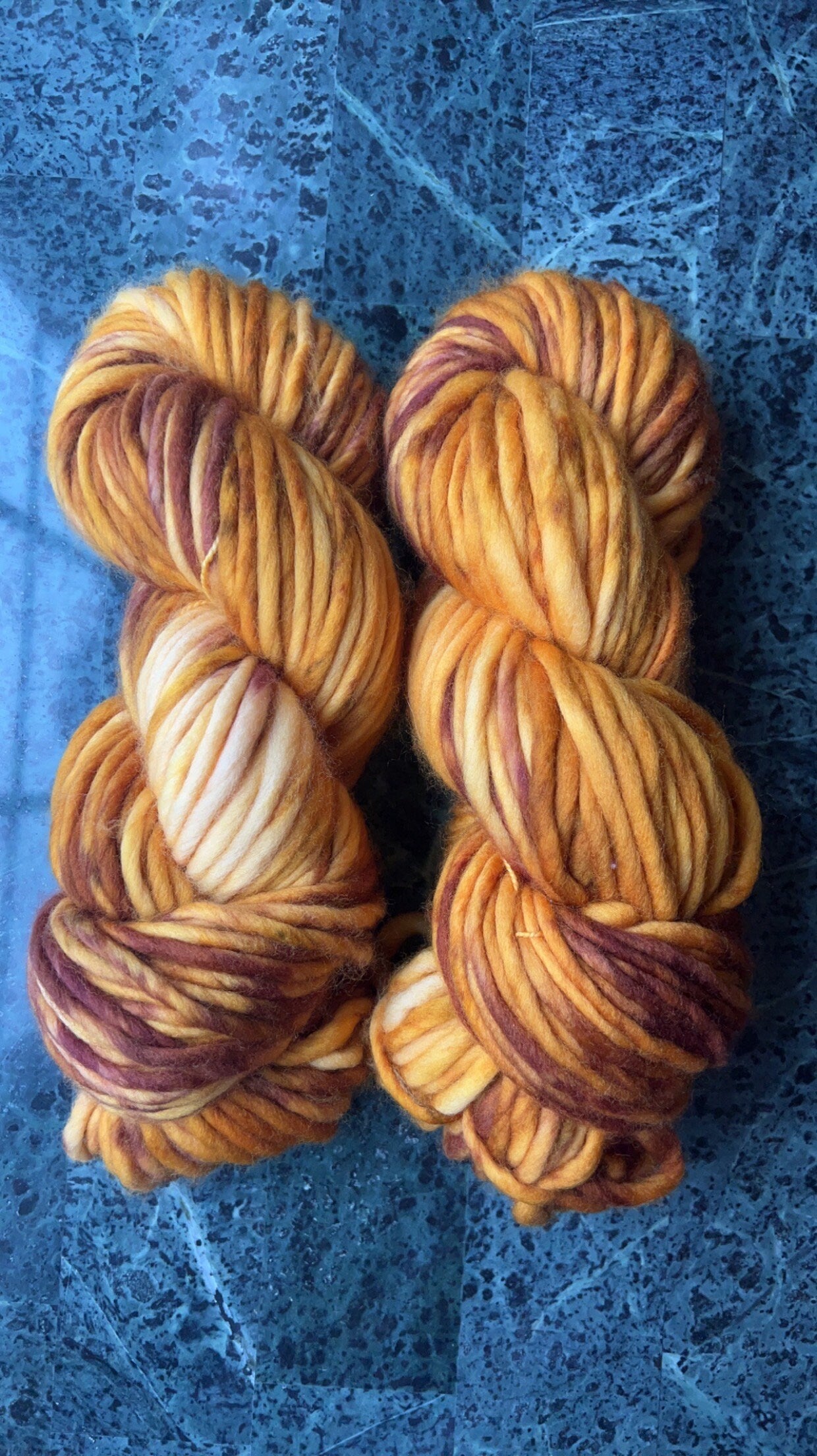 Hand dyed yarn | super bulky yarn | hand dyed merino wool yarn | indie dyed wool | 24K Magic