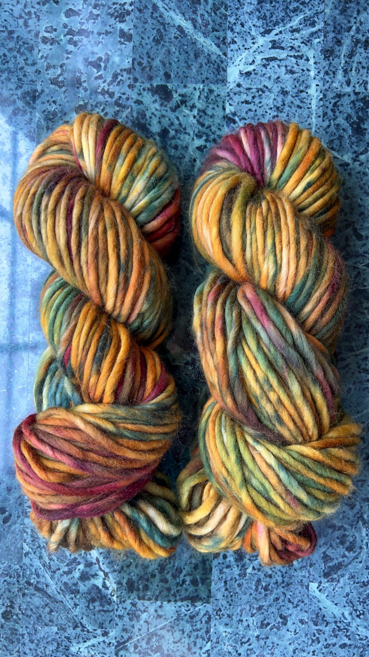 Hand dyed yarn | super bulky yarn | hand dyed merino wool yarn | indie dyed wool | Autumn in Bar Harbor