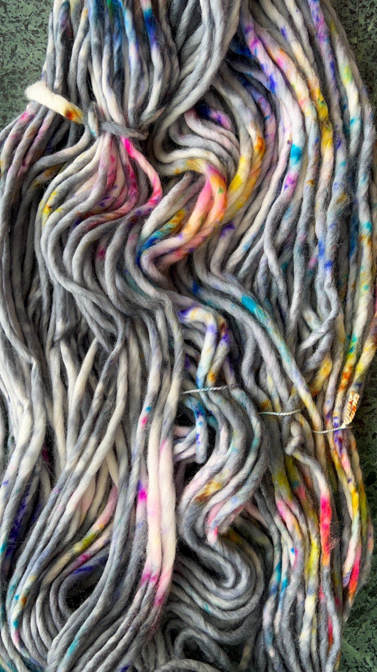 Hand dyed yarn | super bulky yarn | hand dyed merino wool yarn | indie dyed wool | Cloudy with a Chance of Magic