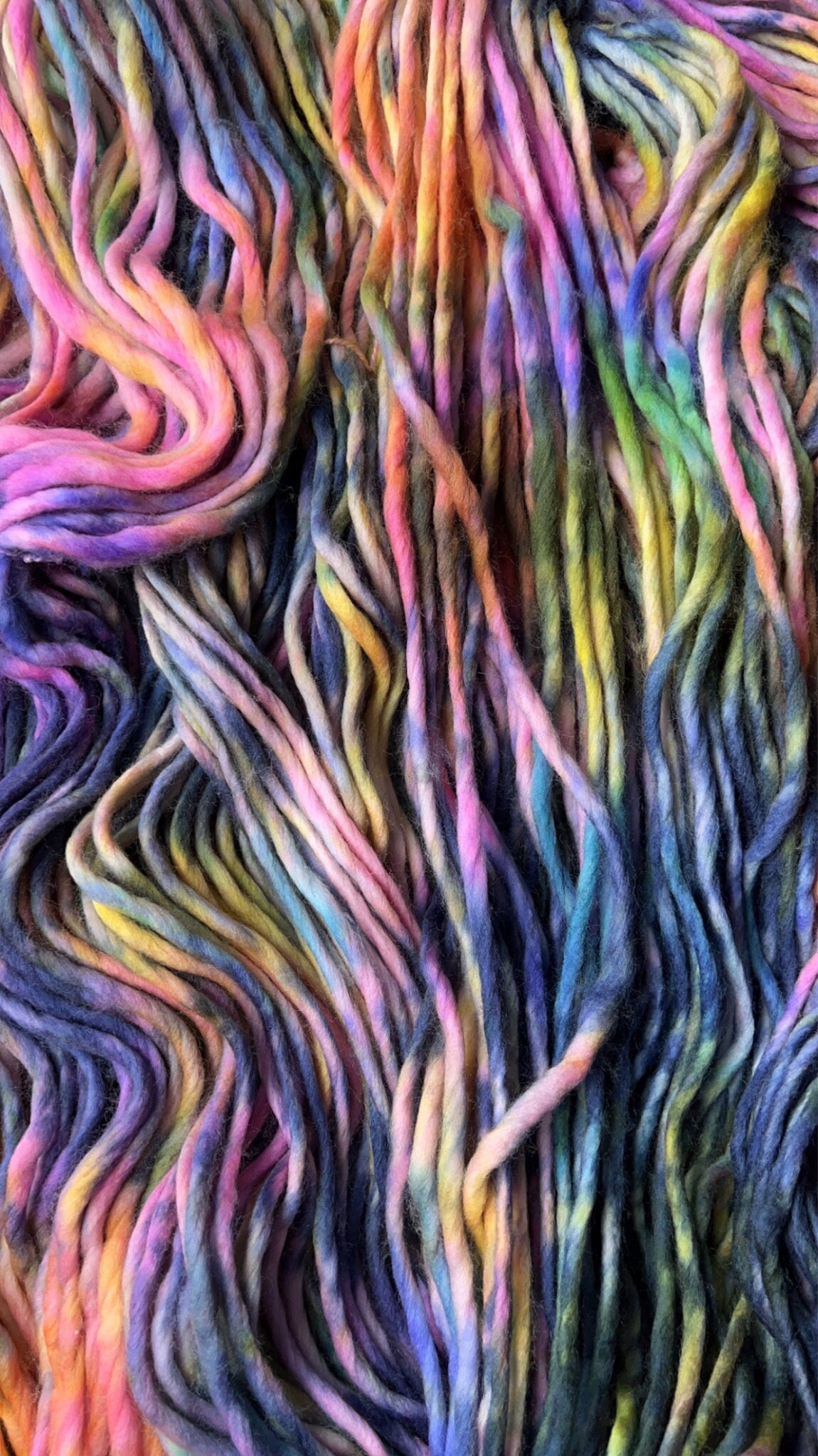 Hand dyed yarn | super bulky yarn | hand dyed merino wool yarn | indie dyed wool | Tie-Dye Trip