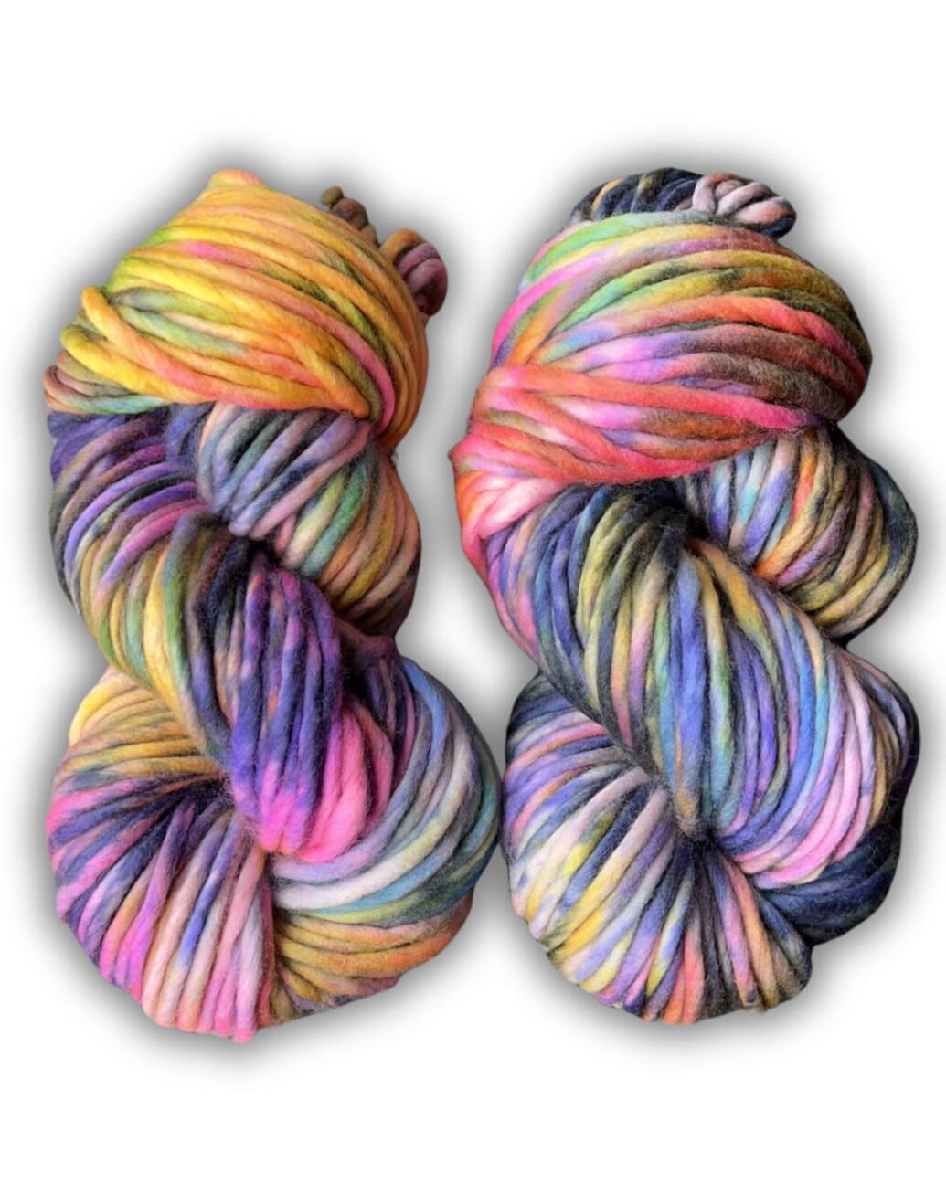 Hand dyed yarn | super bulky yarn | hand dyed merino wool yarn | indie dyed wool | Tie-Dye Trip