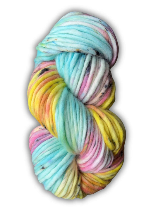 Hand dyed yarn | super bulky yarn | hand dyed merino wool yarn | indie dyed wool | Girls Just Wanna Have Fun