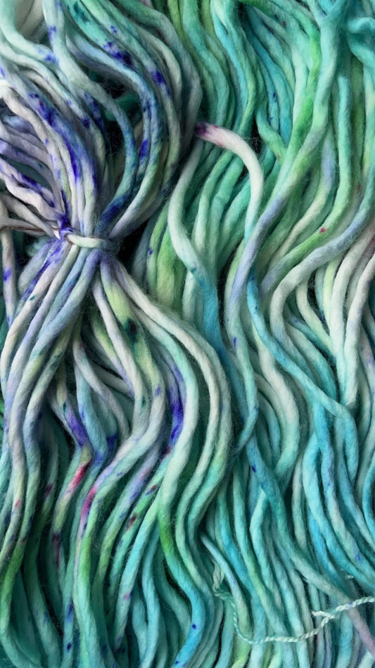 Hand dyed yarn | super bulky yarn | hand dyed merino wool yarn | indie dyed wool | Popham Beach