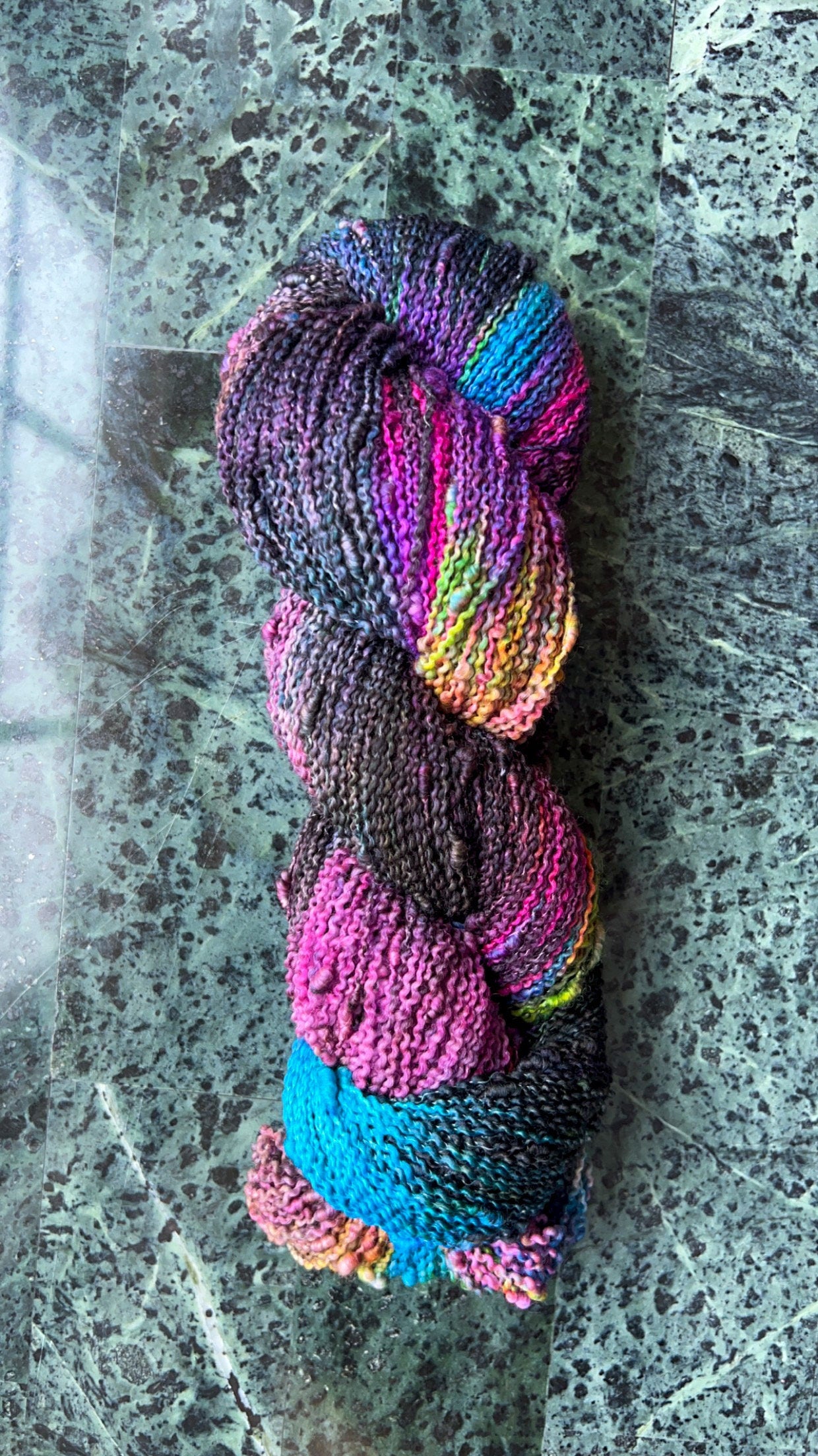 Hand dyed yarn | slub yarn | hand dyed merino wool yarn | indie dyed wool | Rave