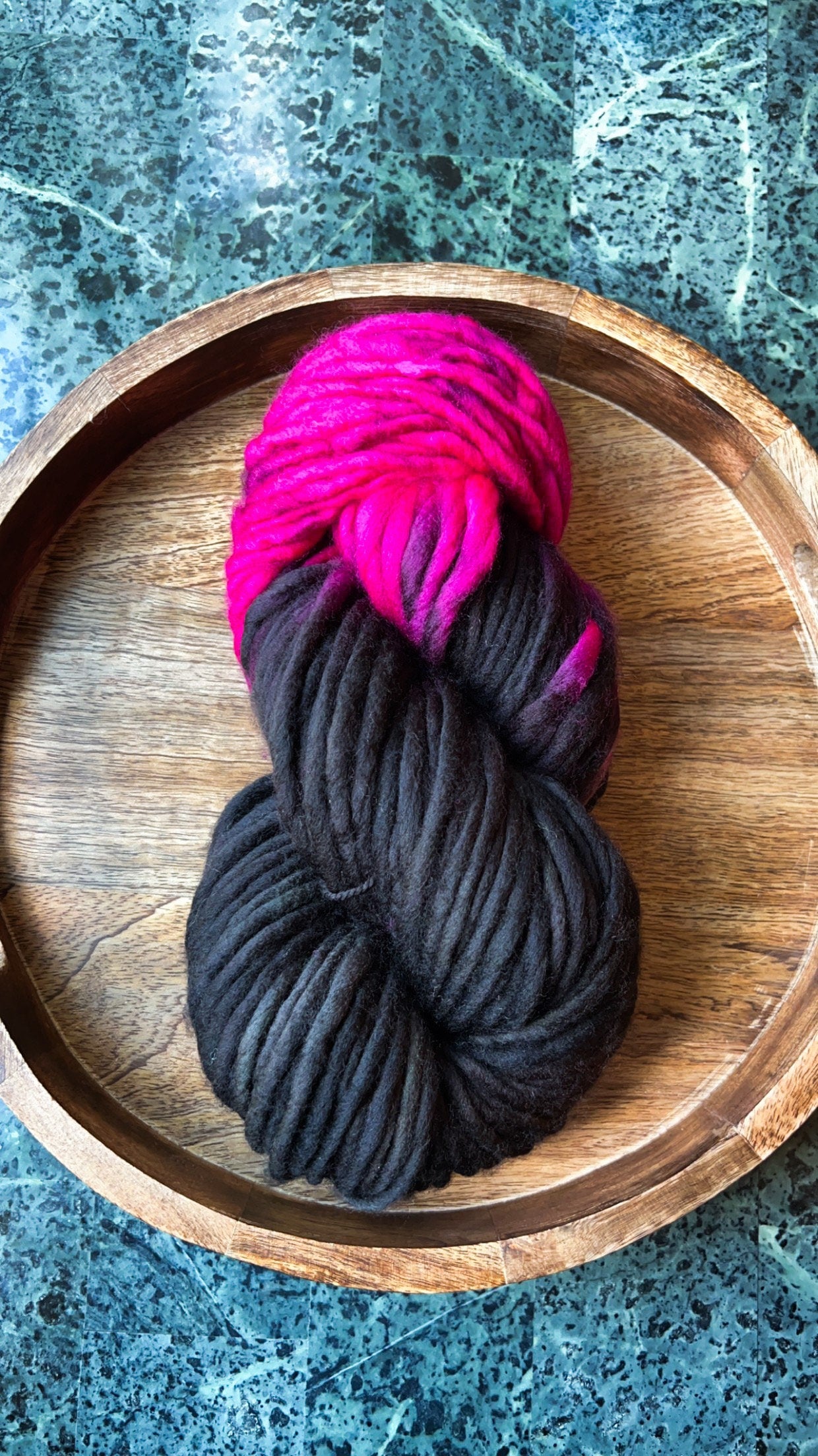 Hand dyed yarn | super bulky yarn | hand dyed merino wool yarn | indie dyed wool | Renegade Barbie
