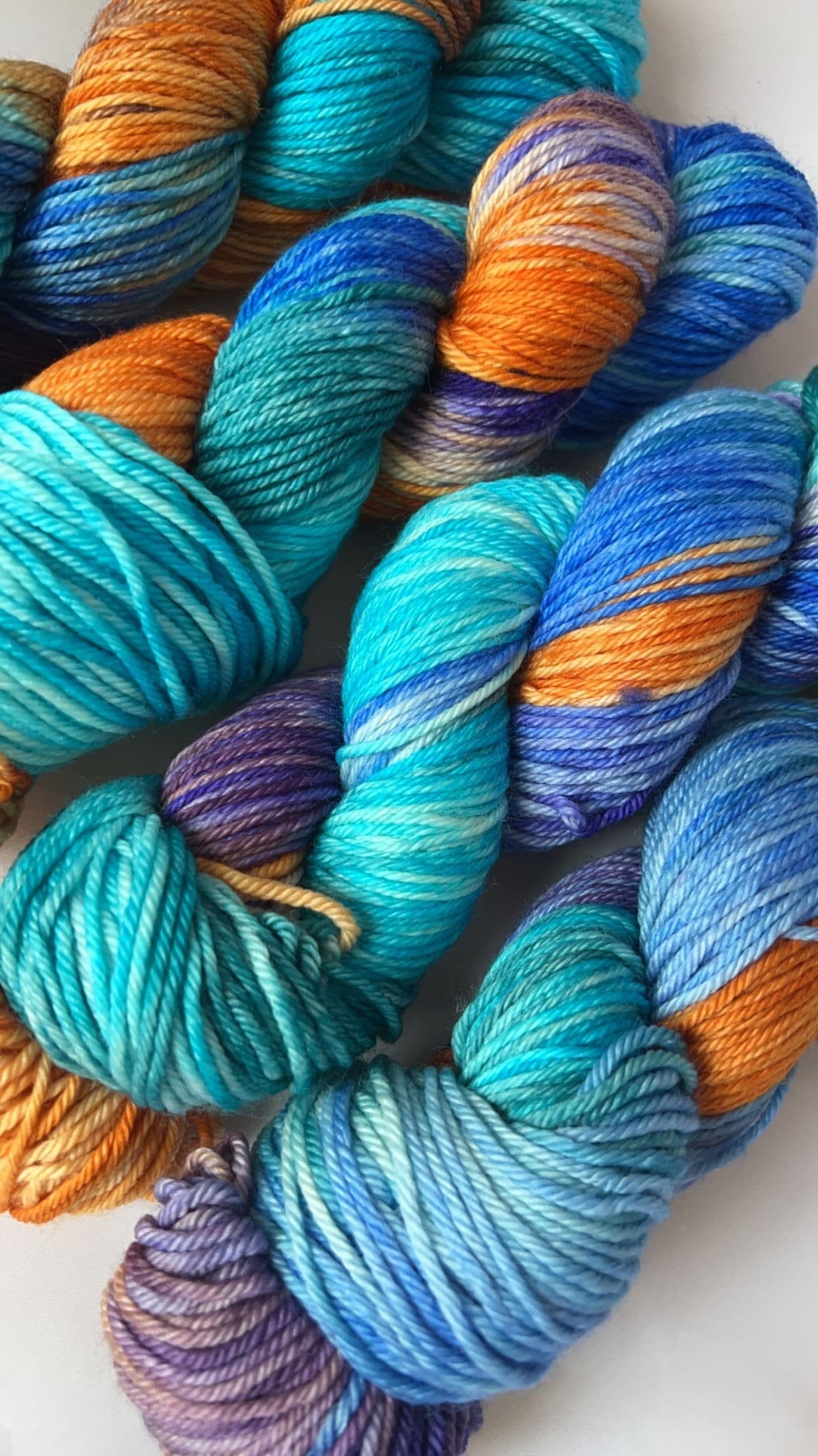 Hand dyed yarn | worsted weight yarn | bulky yarn | hand dyed merino wool yarn | Desert Moonrise