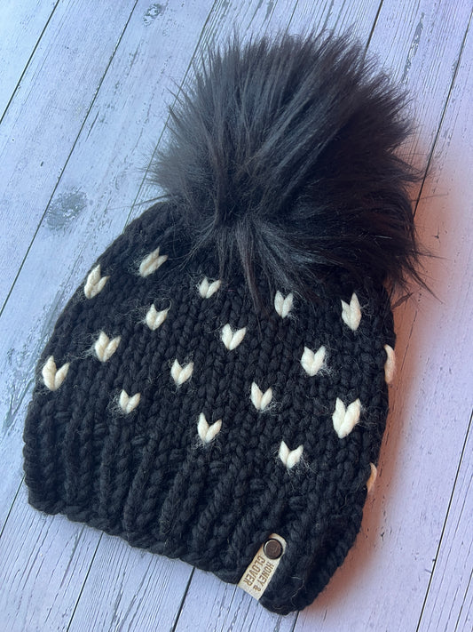 Kid's Wool Knit Beanie | Kids/Youth 3-5 years | Heart Hat