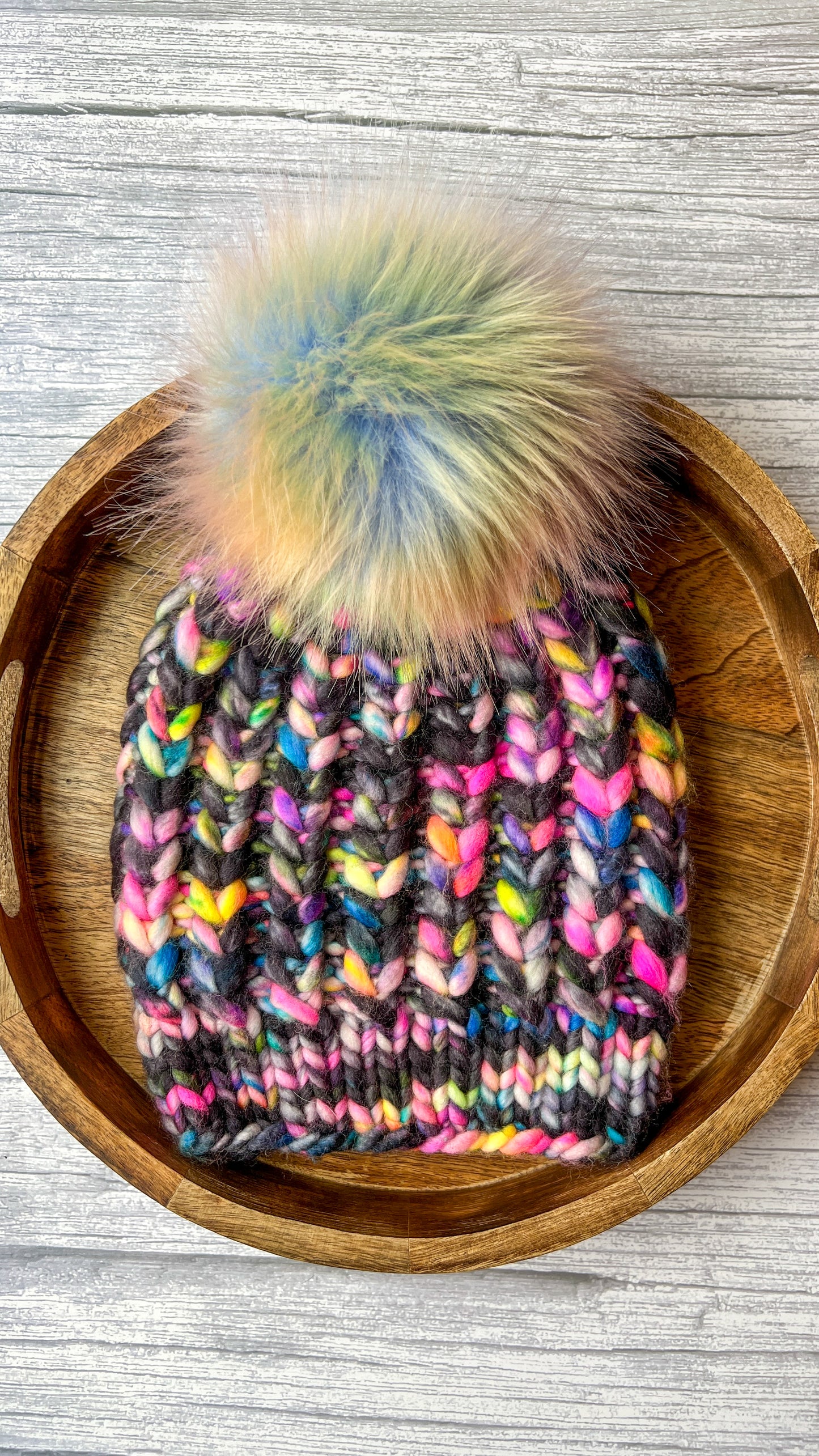 100% Merino Wool Knit Adult Hat | Braided Hearts Beanie