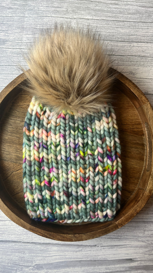 100% Merino Wool Knit Adult Hat | Classic Ribbed Beanie