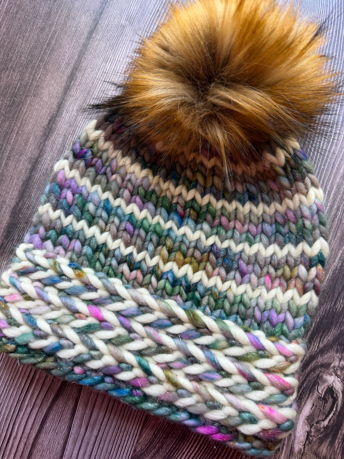100% Merino Wool Knit Hat | Banded Braids Beanie