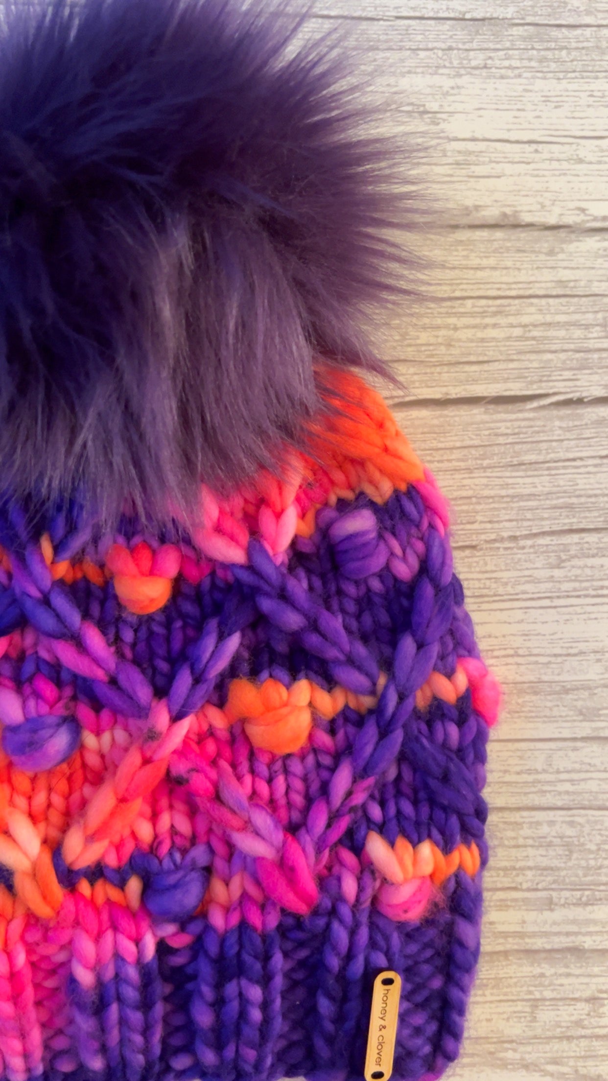 100% Merino Wool Knit Hat with faux fur Pom Pom | Mogul Beanie