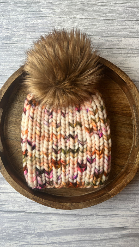 100% Merino Wool Knit Adult Hat | Classic Ribbed Beanie