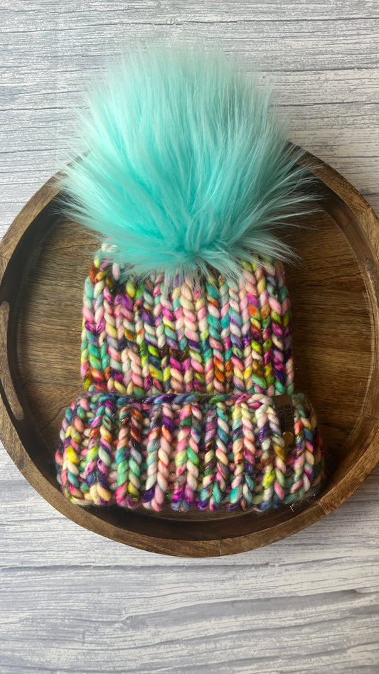 Sparkly Merino Wool Knit Adult Hat | Dawson Beanie