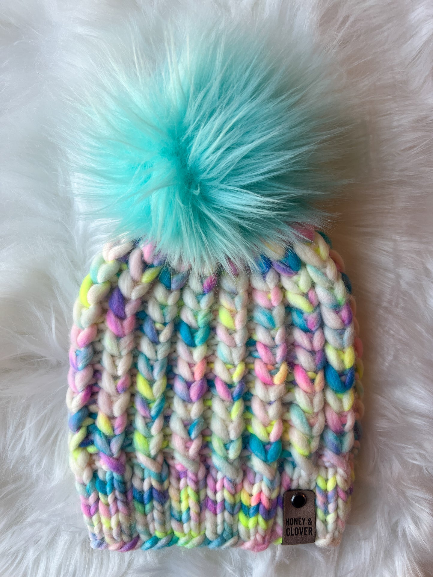 100% Merino Wool Knit Hat | Braided Hearts Beanie