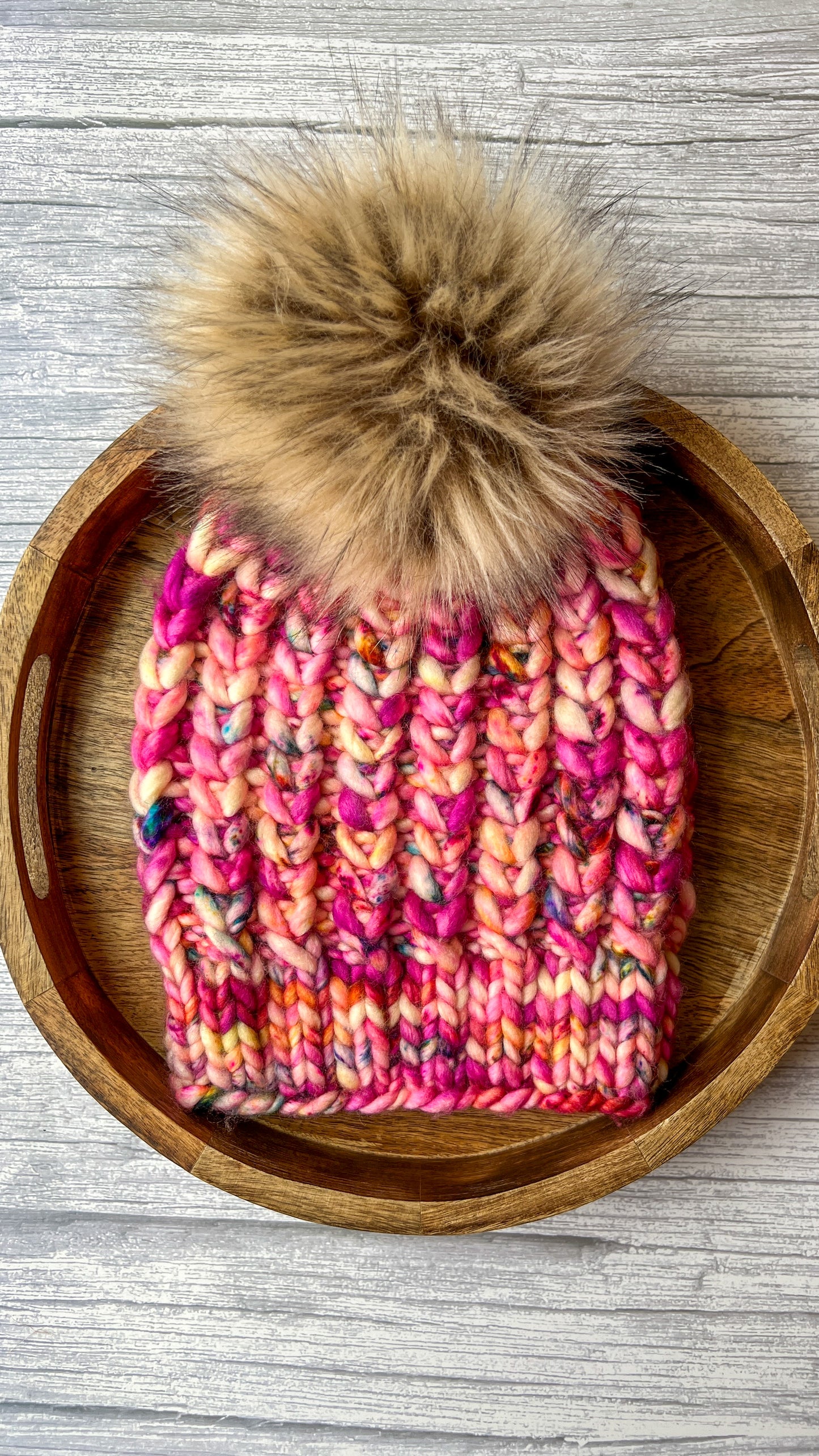 100% Merino Wool Knit Adult Hat | Braided Hearts Beanie