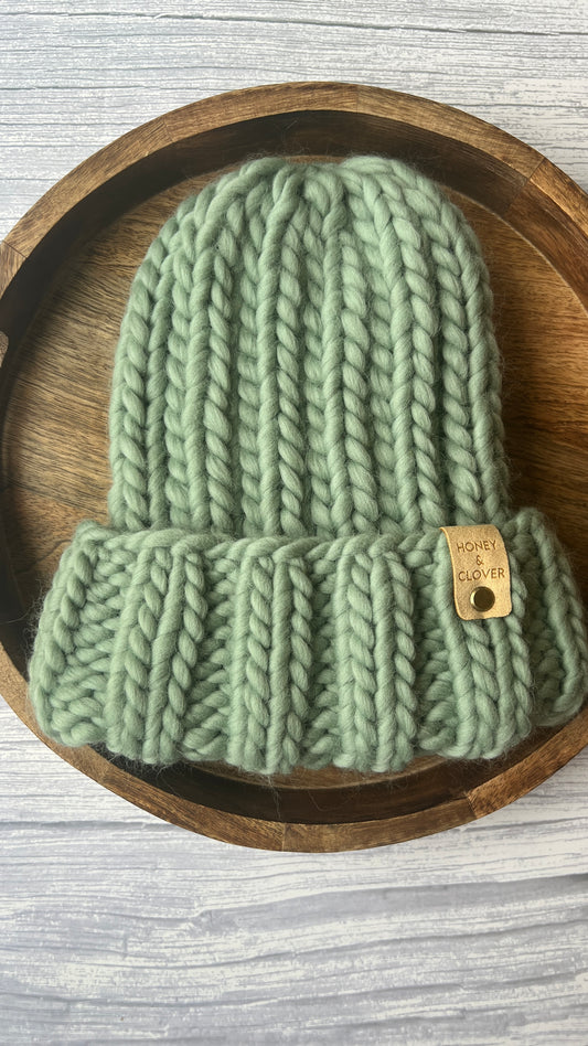 100% Peruvian Wool Knit Beanie | 2x2 Classic Ribbed Hat