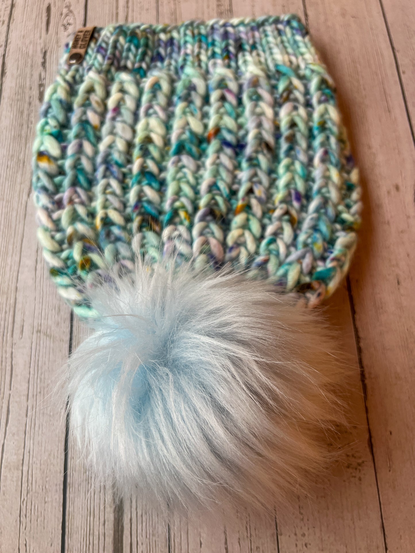 100% Merino Wool Knit Hat | Braided Hearts Beanie (Lightweight)