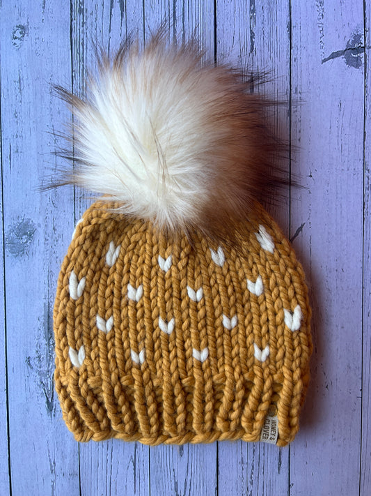 Kid's Wool Knit Beanie | Kids/Youth 3-5 years | Heart Hat