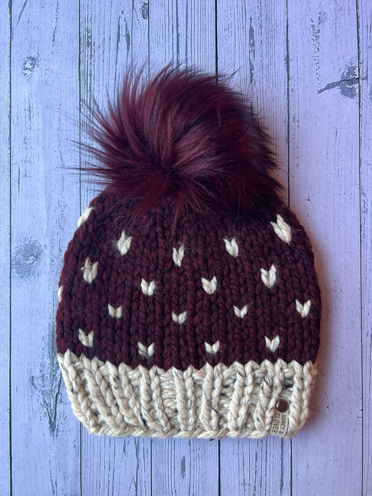 Kid's Wool Knit Beanie | Kids/Youth 3-5 years | Heart Hat