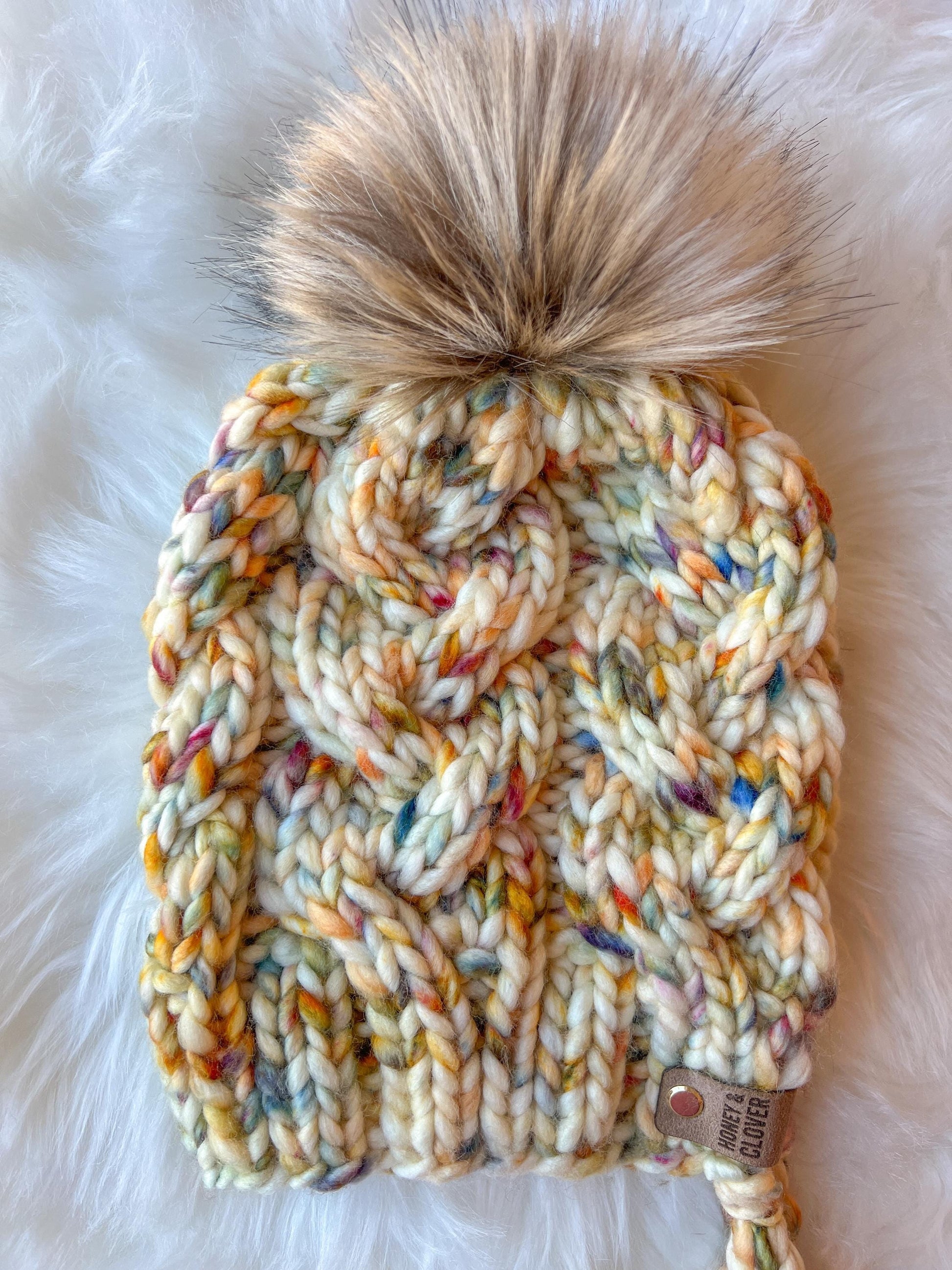 Handknit 100% Merino Wool Hat | Monster Cables Bonnet