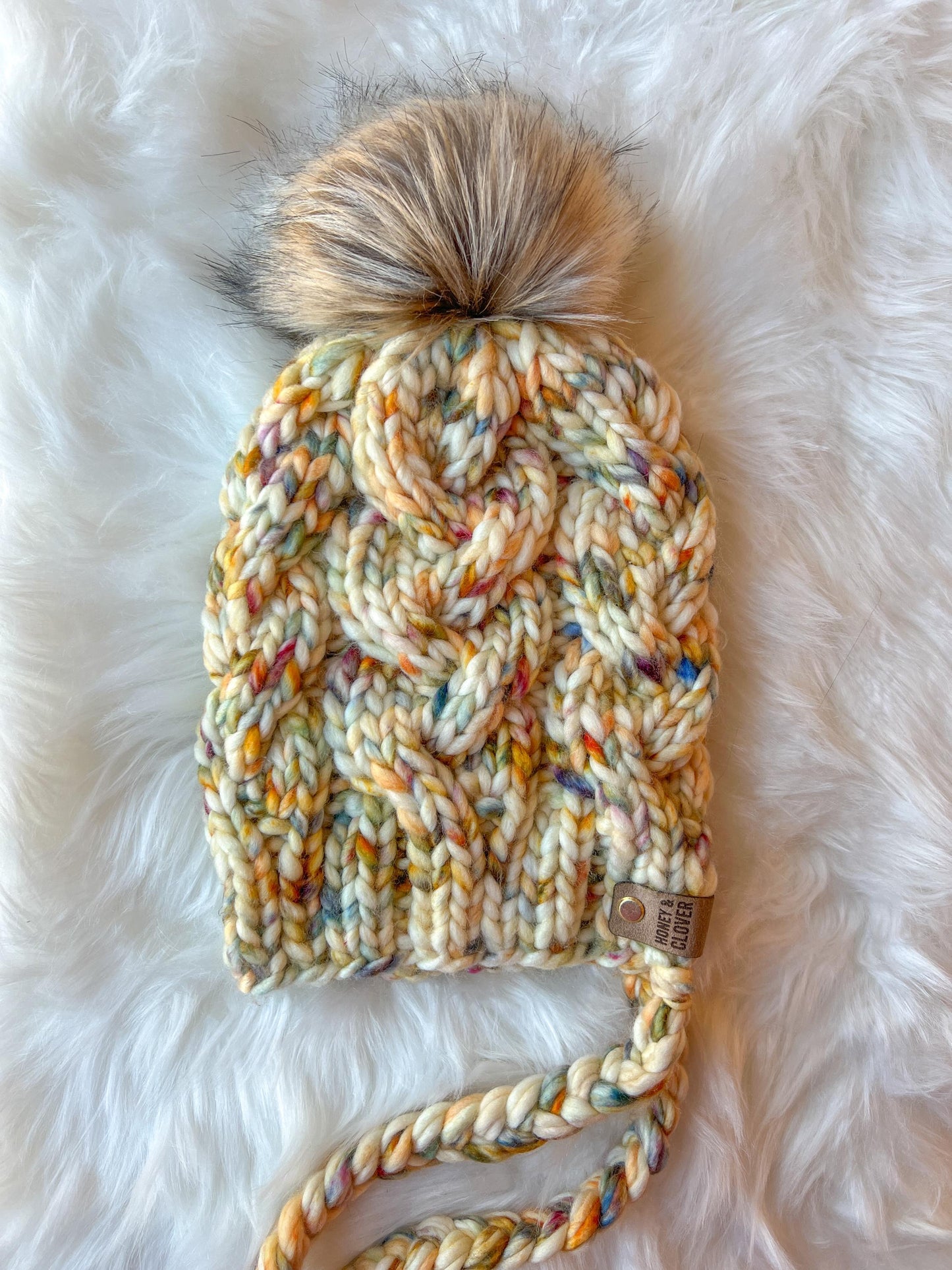 Handknit 100% Merino Wool Hat | Monster Cables Bonnet