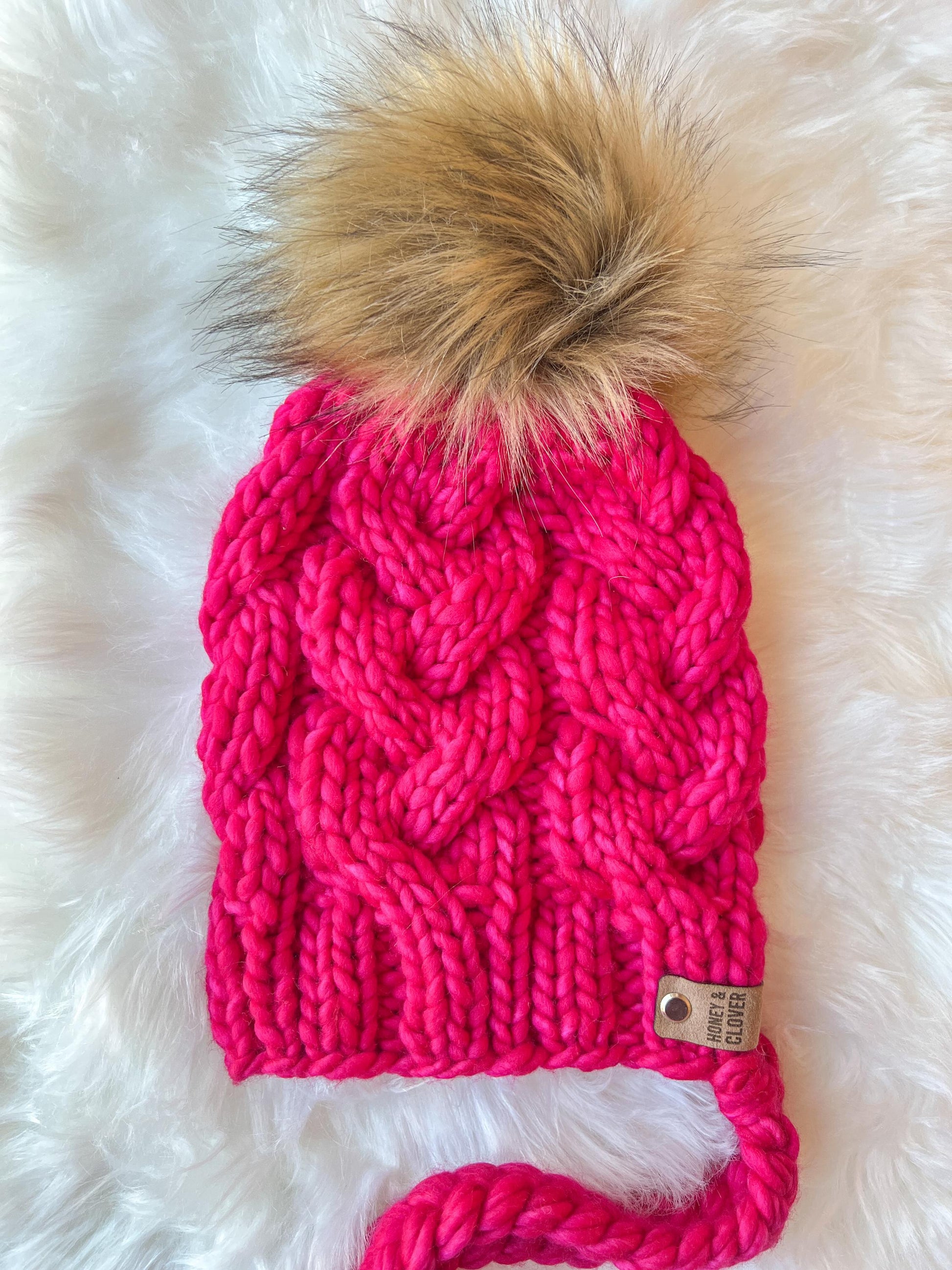 Handknit 100% Merino Wool Hat | Monster Cables Bonnet