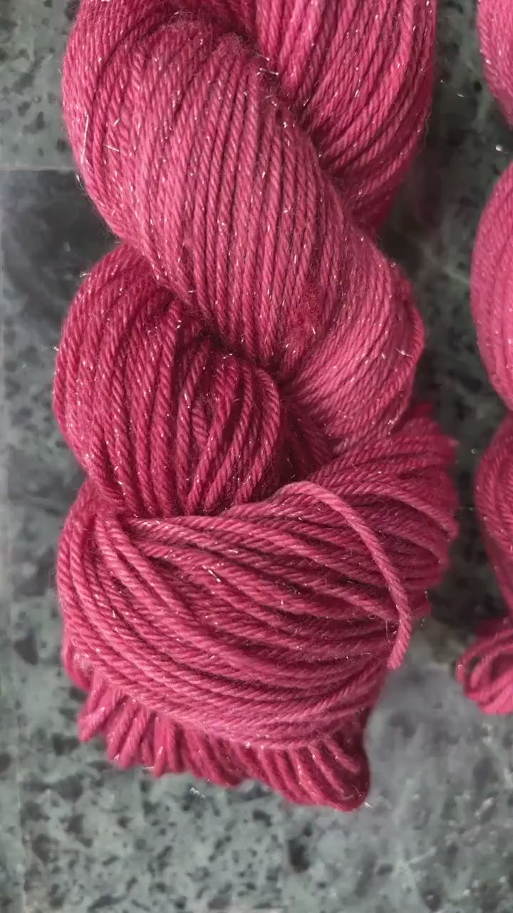 Hand dyed yarn | DK/sport yarn | hand dyed merino wool yarn | indie dyed wool | Cranberry Bliss