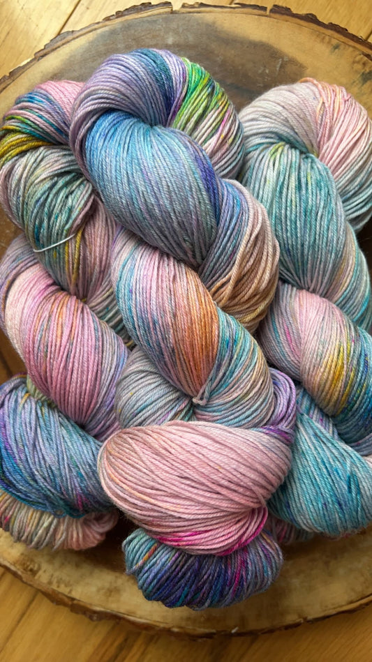 Hand-Dyed Merino Wool Yarn - Soft and Durable Yarn for Knitting and Crocheting | Indie Dyed Merino Wool | Fingering | Carnival
