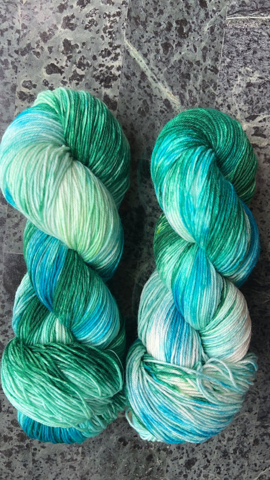 Hand-Dyed Merino Wool Yarn - Soft and Durable Yarn for Knitting and Crocheting | Indie Dyed Merino Wool | Fingering | Rainbow on the Sea