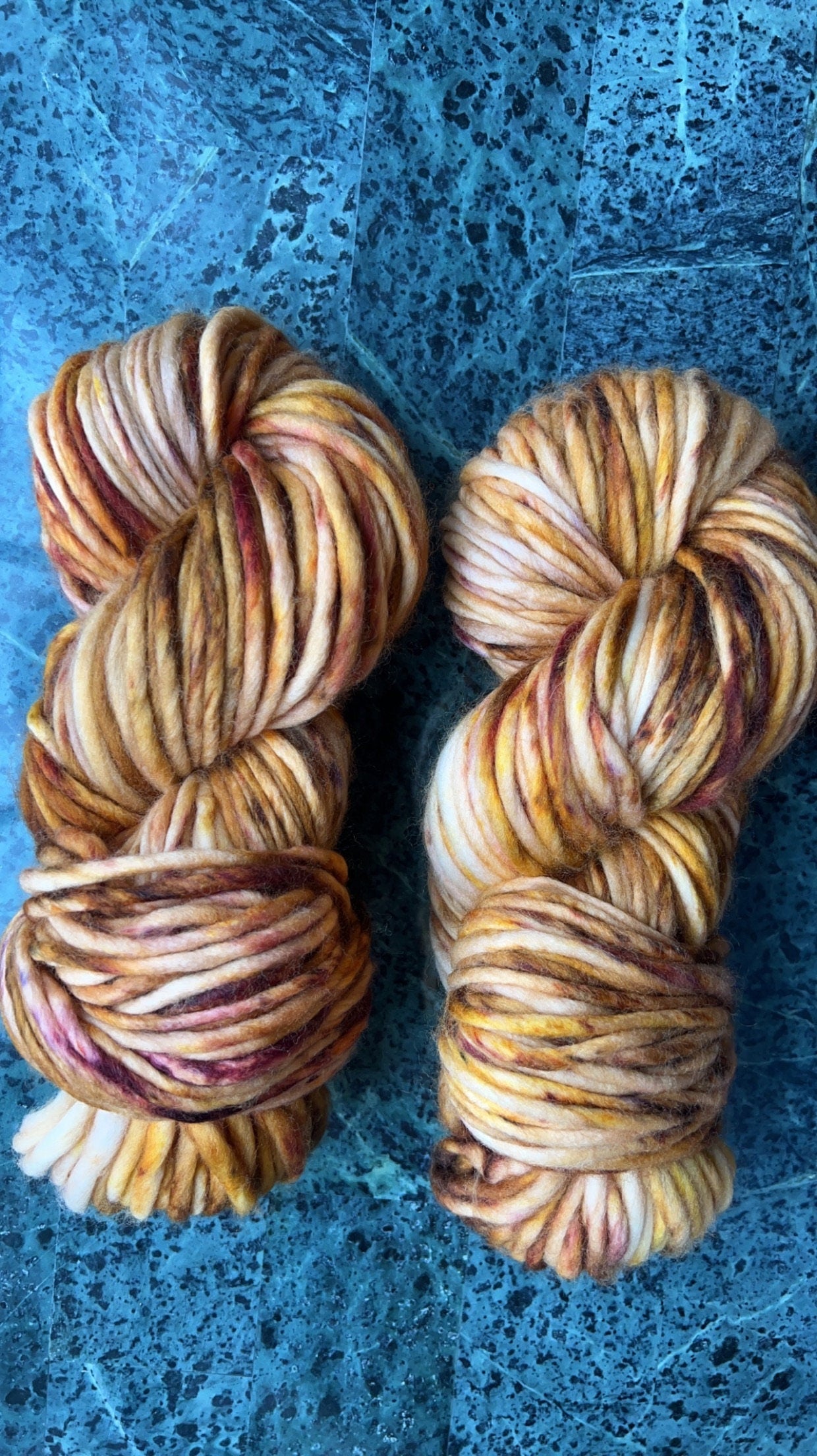 Hand dyed yarn | super bulky yarn | hand dyed merino wool yarn | indie dyed wool | Campfire S’mores
