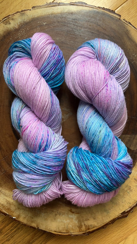 Hand-Dyed Merino Wool Yarn - Soft and Durable Yarn for Knitting and Crocheting | Indie Dyed Merino Wool | Fingering | Sno Cone