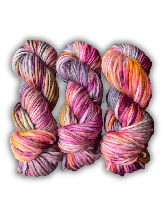 Hand dyed yarn | super bulky yarn | hand dyed merino wool yarn | indie dyed wool | Desert Rose