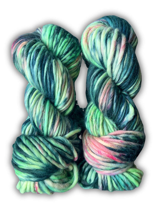 Hand dyed yarn | super bulky yarn | hand dyed merino wool yarn | indie dyed wool | Bird of Paradise