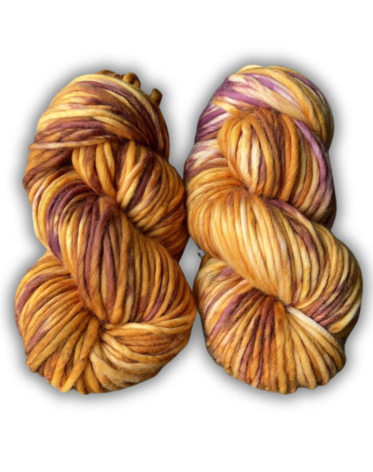 Hand dyed yarn | super bulky yarn | hand dyed merino wool yarn | indie dyed wool | 24K Magic