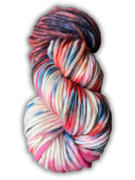 Hand dyed yarn | super bulky yarn | hand dyed merino wool yarn | indie dyed wool | Rocket Pop