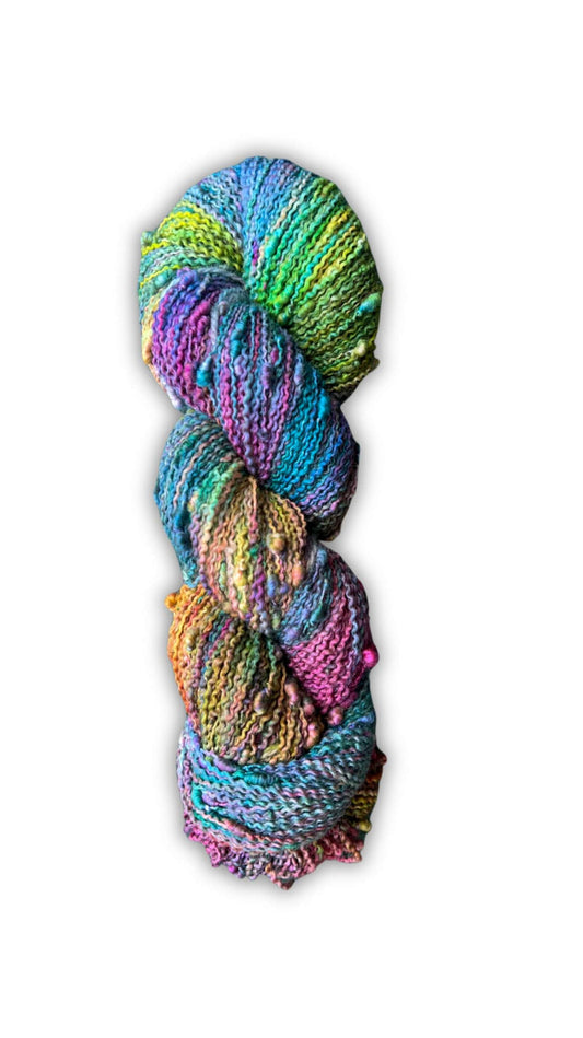 Hand dyed yarn | slub yarn | hand dyed merino wool yarn | indie dyed wool | Frat Party Punch