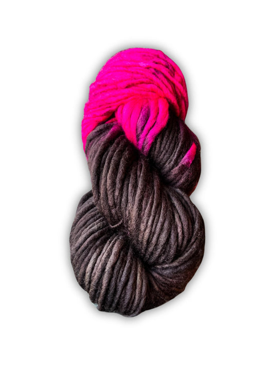 Hand dyed yarn | super bulky yarn | hand dyed merino wool yarn | indie dyed wool | Renegade Barbie